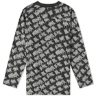ERL Long Sleeve Logo Printed T-Shirt in Black