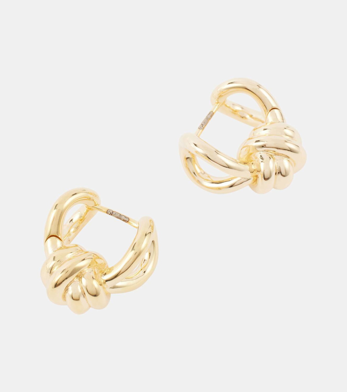 Bottega Veneta Gold-plated sterling silver hoop earrings