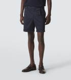 Lardini Pleated cotton-blend Bermuda shorts
