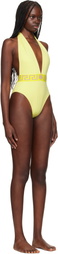 Versace Underwear Yellow Lycra Vita Recycled New Logo Swimsuit