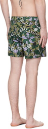 TOM FORD Green Floral Swim Shorts