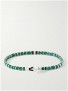 Mikia - Heishi Silver Multi-Stone Bracelet - Green