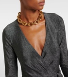 Diane von Furstenberg Cosima Two lamé jumpsuit