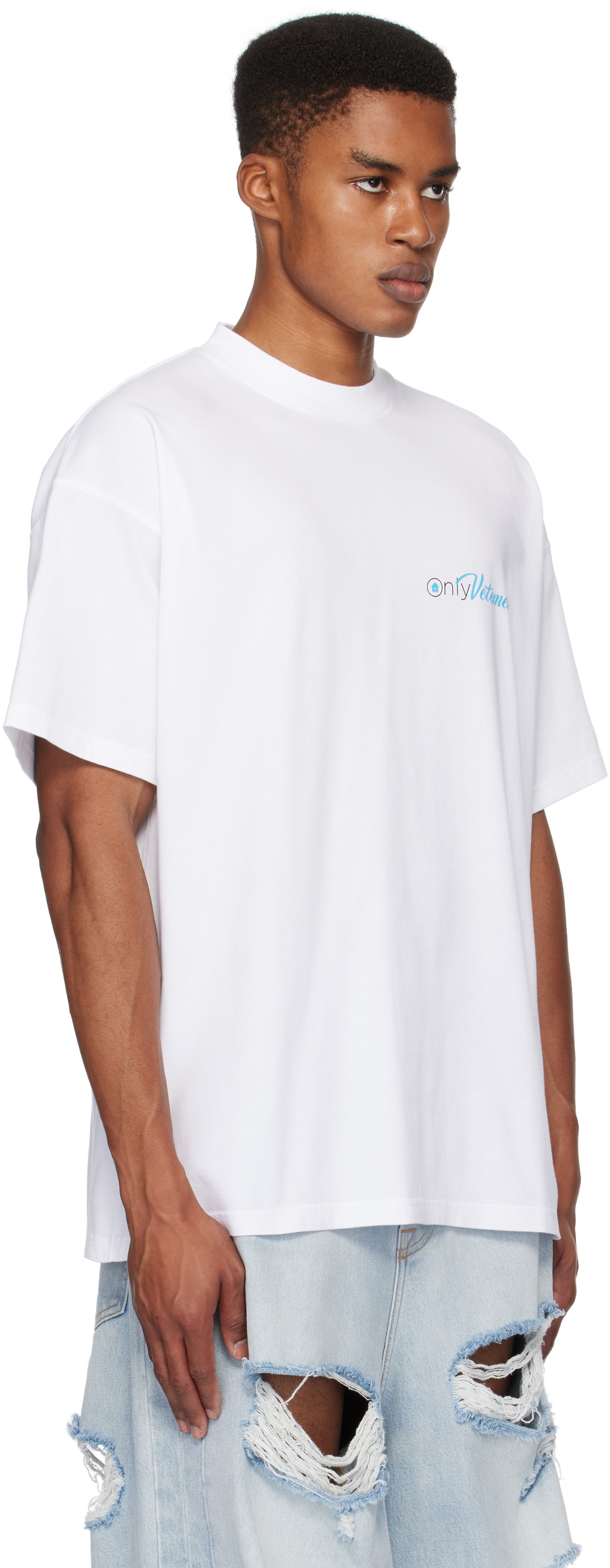 VETEMENTS White 'Only Vetements' Regular T-shirt Vetements