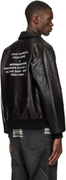 YOHJI YAMAMOTO Black Neighborhood Edition Leather Jacket