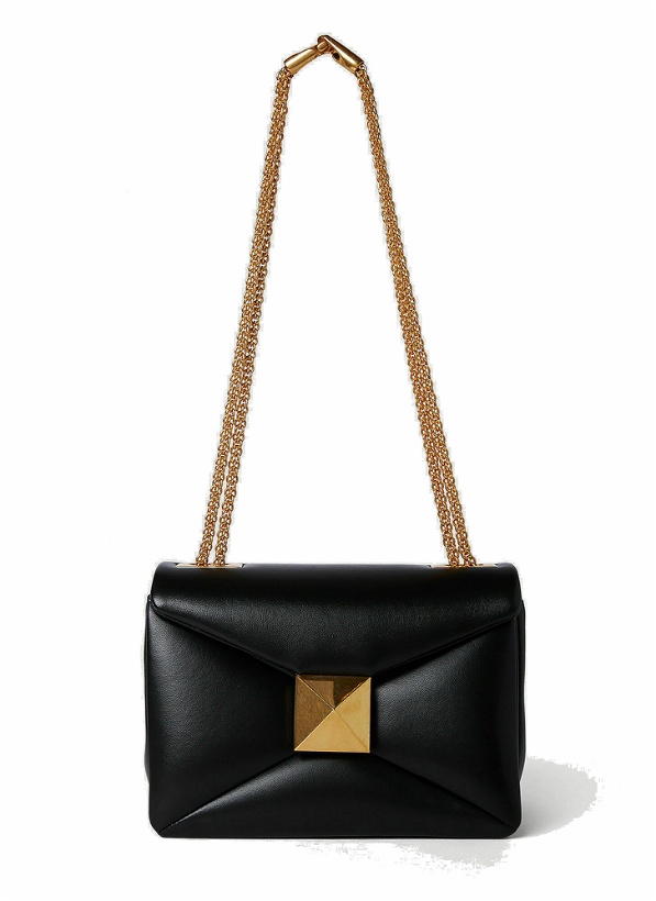 Photo: Maxi Stud Small Shoulder Bag in Black