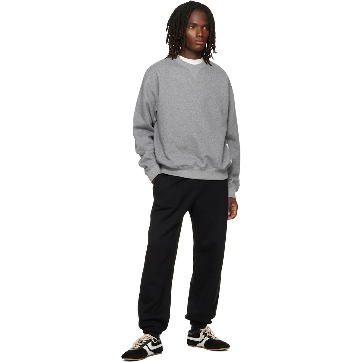 Jil Sander Gray Cotton Crew-Neck Sweatshirt