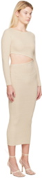 WYNN HAMLYN Off-White Origami Midi Dress