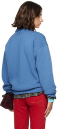 WILLY CHAVARRIA Blue 'Chavarria' Embroidered Sweater