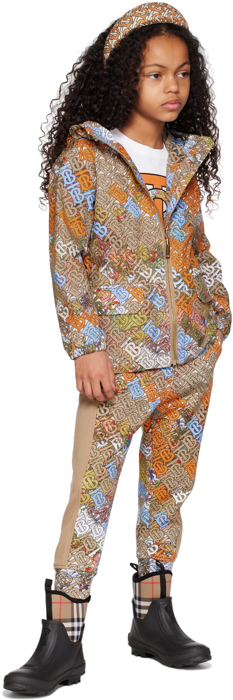 Burberry Kids Beige Monogram Map Lounge Pants