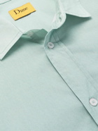 DIME - Friends Logo-Embroidered Ombré Cotton Oxford Shirt - Green