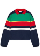 Versace Striped Cotton Polo Sweatshirt Multicoloured 1