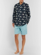 CLEVERLY LAUNDRY - Cotton Shorts - Blue