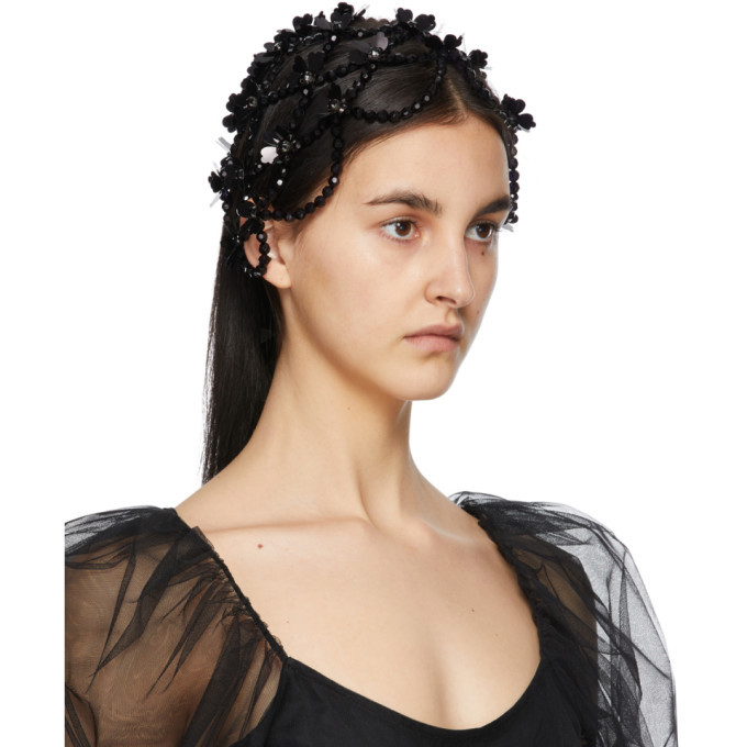 black beaded headpiece