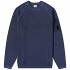 C.P. Company Men's Cotton Crepe Crew Knit in Medieval Blue