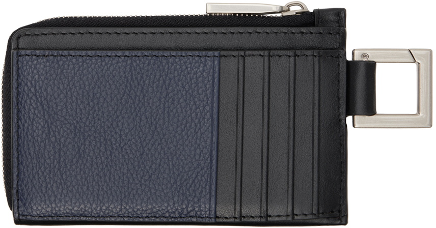 JACQUEMUS Black & Navy Les Classiques 'Le porte-zippé Cuerda' Card Holder