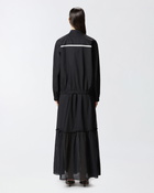 Pinko Poplin Bomber Jacket With Flame Design Limo Black