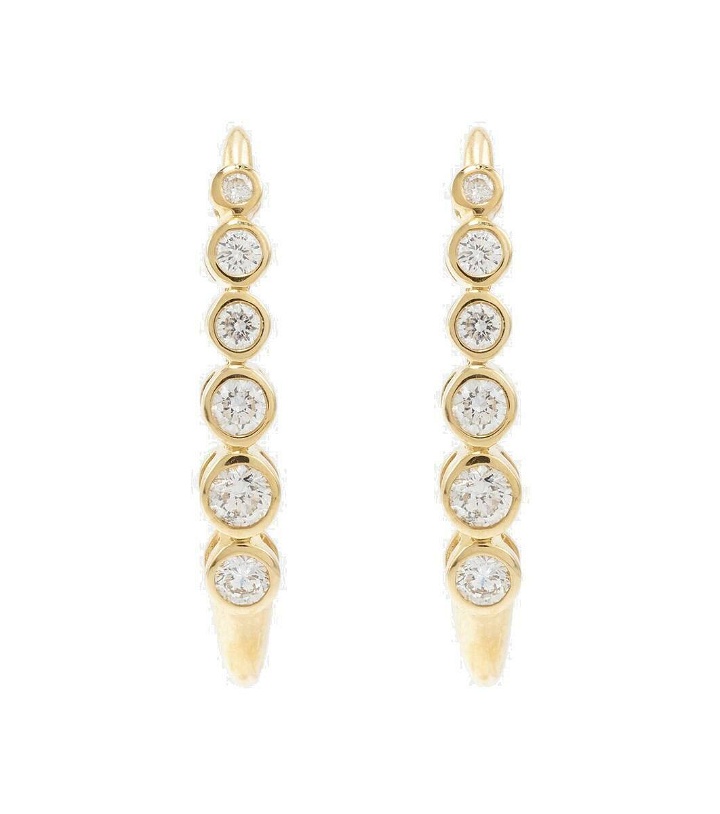 Photo: Ondyn Crest 14kt yellow gold earrings with diamonds