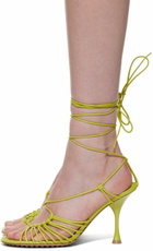 Bottega Veneta Green Lagoon Dot Heeled Sandals