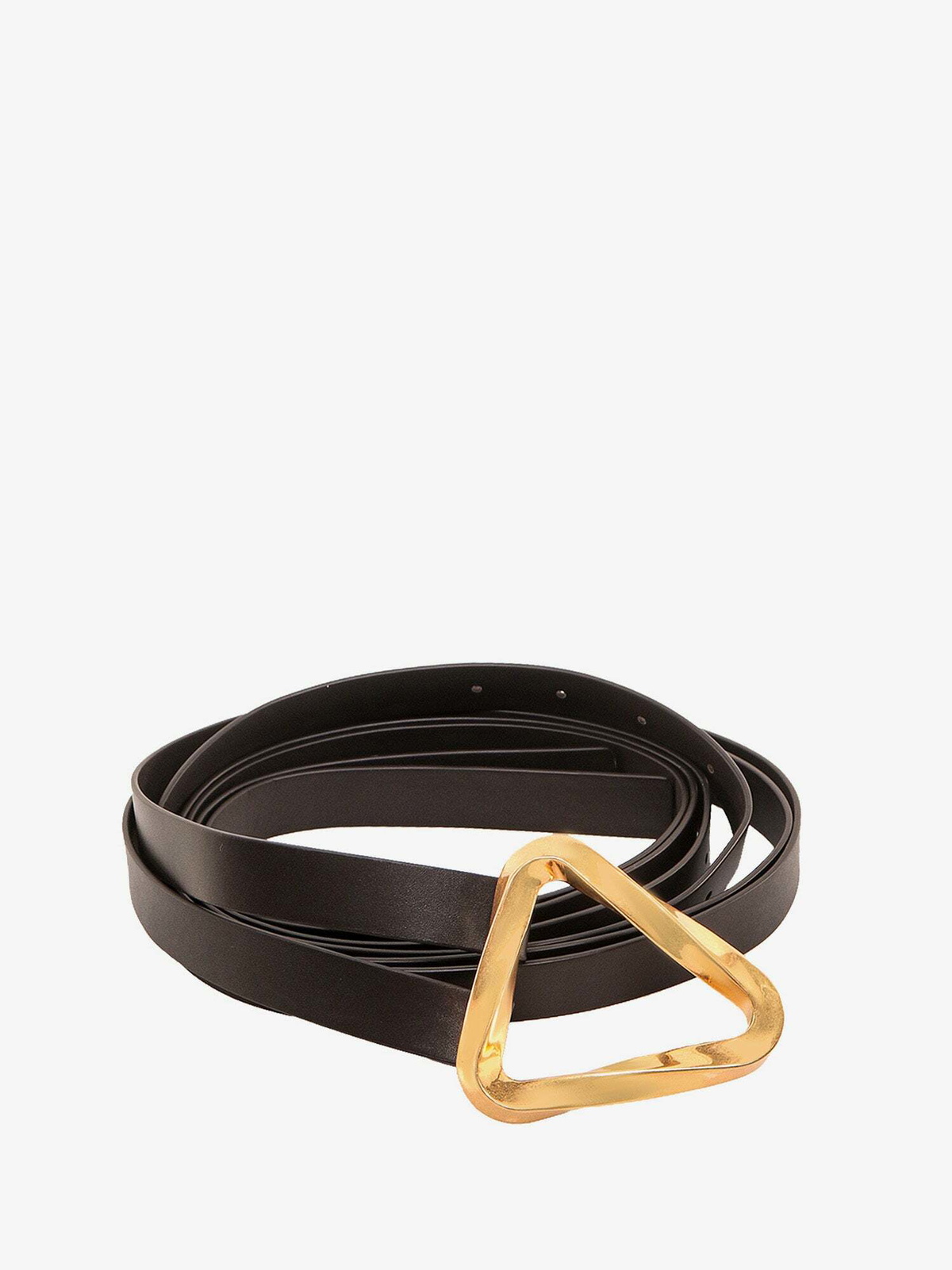 Triangular Reversible Leather Belt in Green - Bottega Veneta