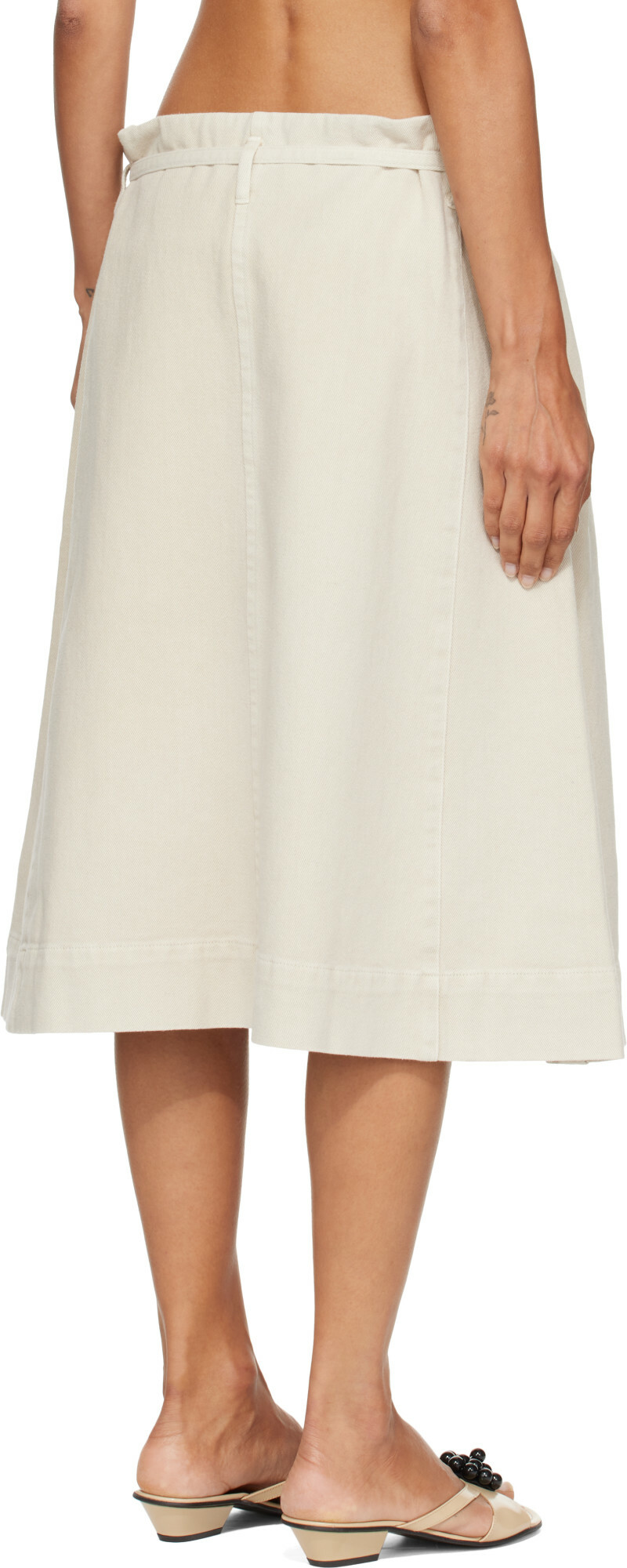 LE17SEPTEMBRE Off-White Kate Denim Midi Skirt