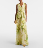 Erdem Floral silk creponne midi dress