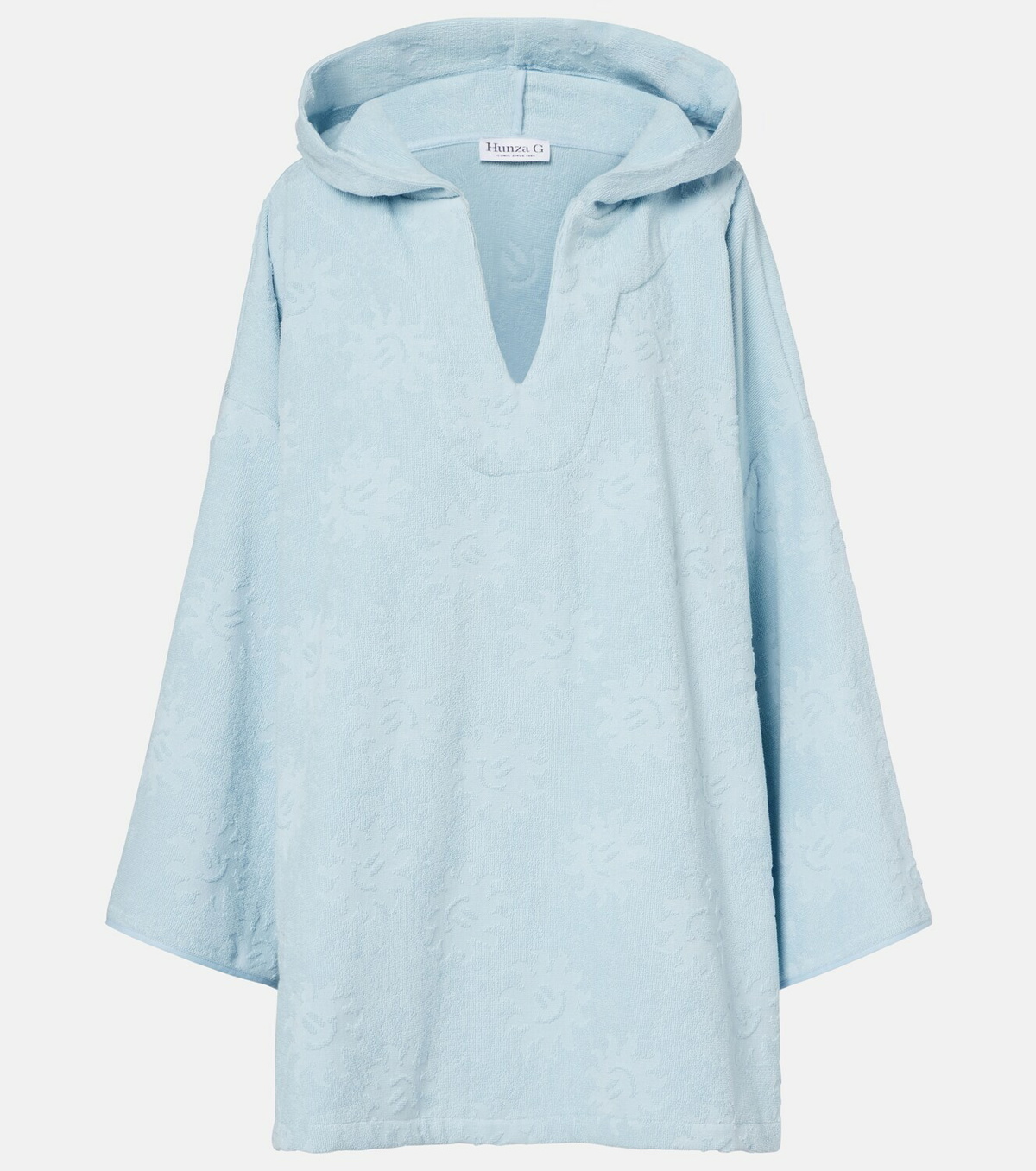 Hunza G Hooded cotton terry poncho