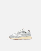 Pinko Silver Glittery Laminated Sneakers Silver