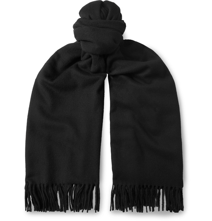 Photo: Acne Studios - Canada Fringed Mélange Wool Scarf - Black