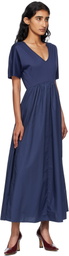 Weekend Max Mara Navy Bronzo Midi Dress