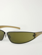 SAINT LAURENT - SL 963 Round-Frame Injected Silver-Tone Metal Sunglasses - Silver