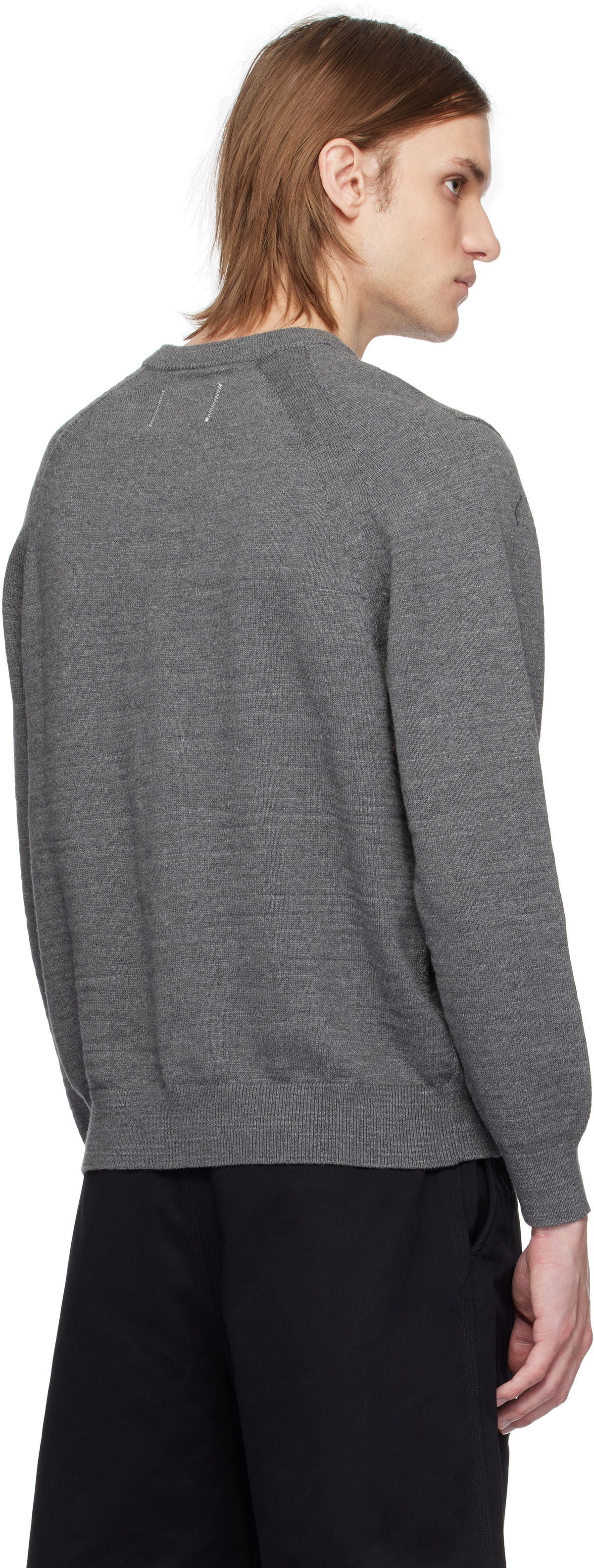 Reigning Champ Gray Cotton Slub Laurel Sweater