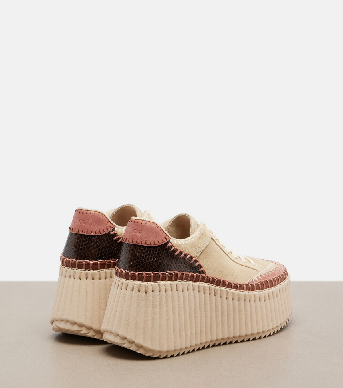 Chloé Nama suede platform sneakers