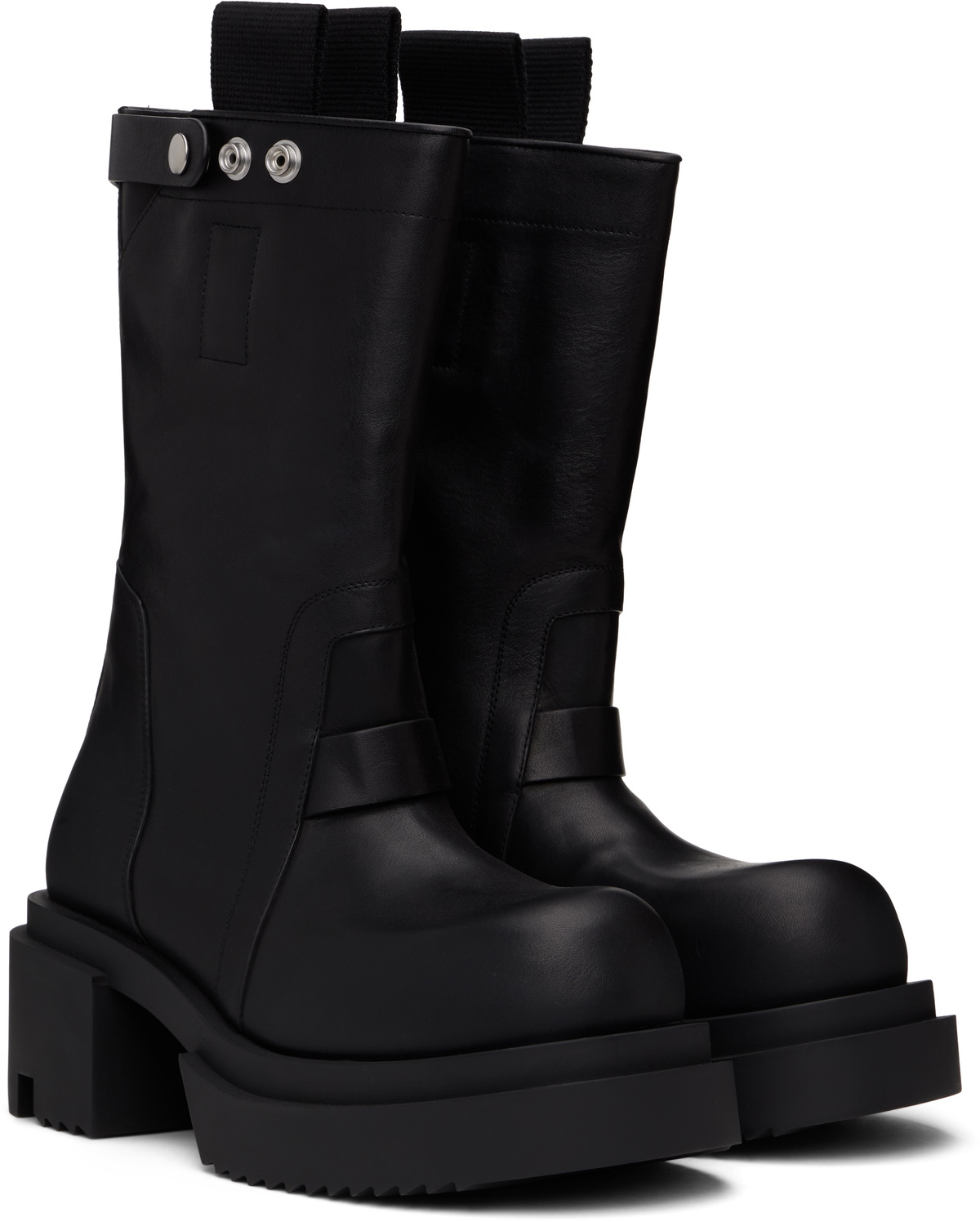 【RICK OWENS】FW24 PORTERVILLE BEATLE BOGUN Rick Owens Black Porterville Pull On Bogun Boots Rick Owens