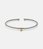 David Yurman Micro Cable Flex® Heart Station 14kt gold (585/1000) and 925 sterling silver bracelet