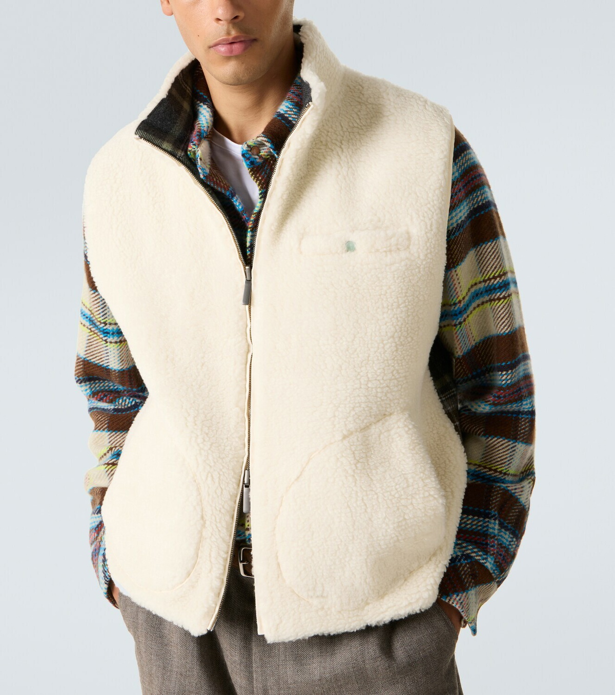 God's True Cashmere Reversible cashmere and wool vest