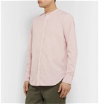 Officine Generale - Gaspard Slim-Fit Grandad-Collar Pigment-Dyed Cotton-Blend Seersucker Shirt - Pink