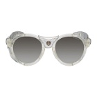 Moncler Silver Leather ML0046 Sunglasses