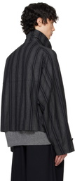 RAINMAKER KYOTO Gray & Black French Twill Short Trench Jacket
