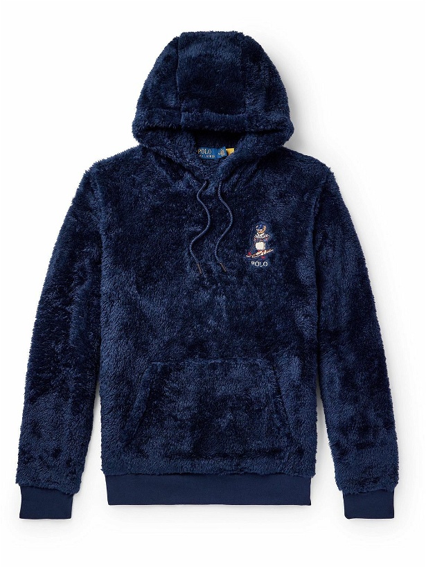 Photo: Polo Ralph Lauren - Logo-Embroidered Fleece Hoodie - Blue
