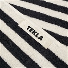 Tekla Fabrics Organic Terry Hand Towel in Black Stripe