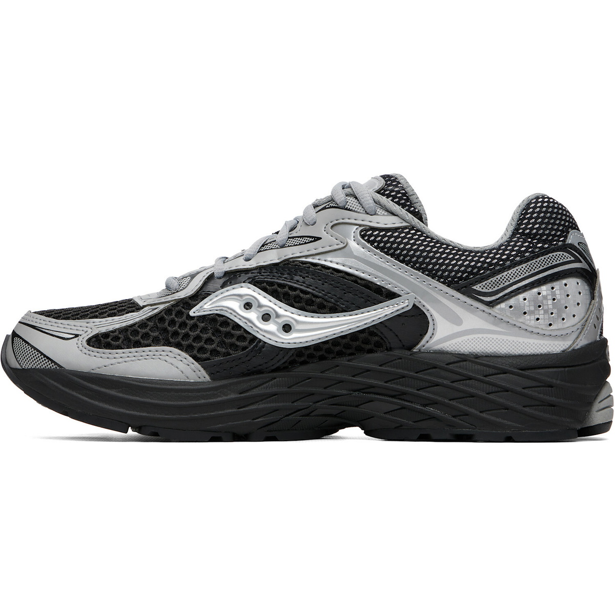 Saucony Black & Silver ProGrid Omni 9 Sneakers
