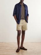 TOM FORD - Straight-Leg Cotton-Blend Twill Shorts - Neutrals