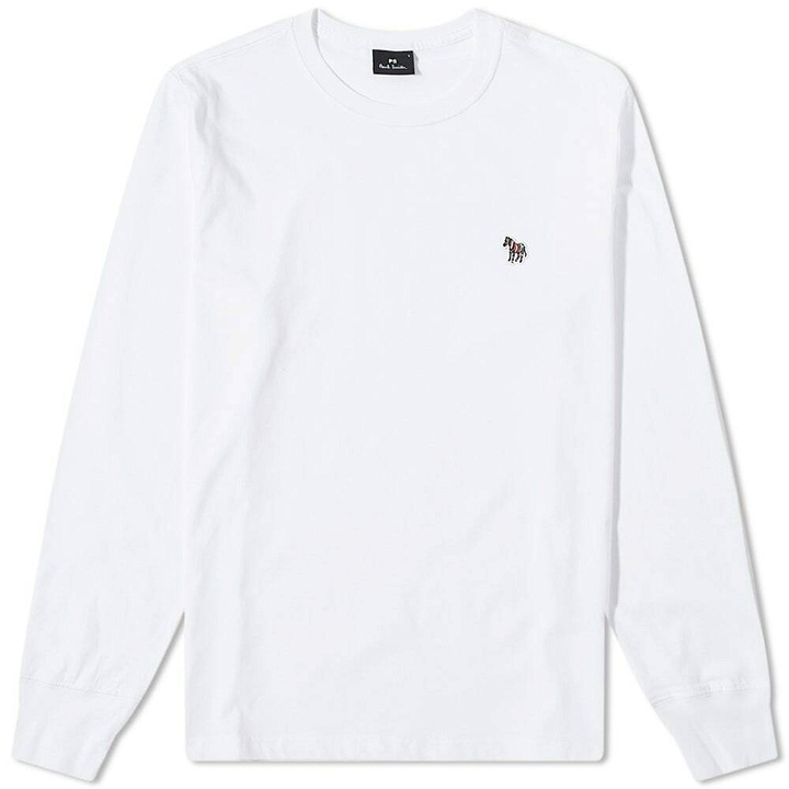 Photo: Paul Smith Men's Long Sleeve Zebra Logo T-Shirt in White