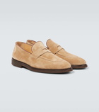 Brunello Cucinelli Suede penny loafers