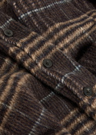Picante Rocco Plaid Wool-blend Overshirt Brown