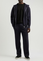 Lanvin Hooded Wool-blend Sweatshirt Navy
