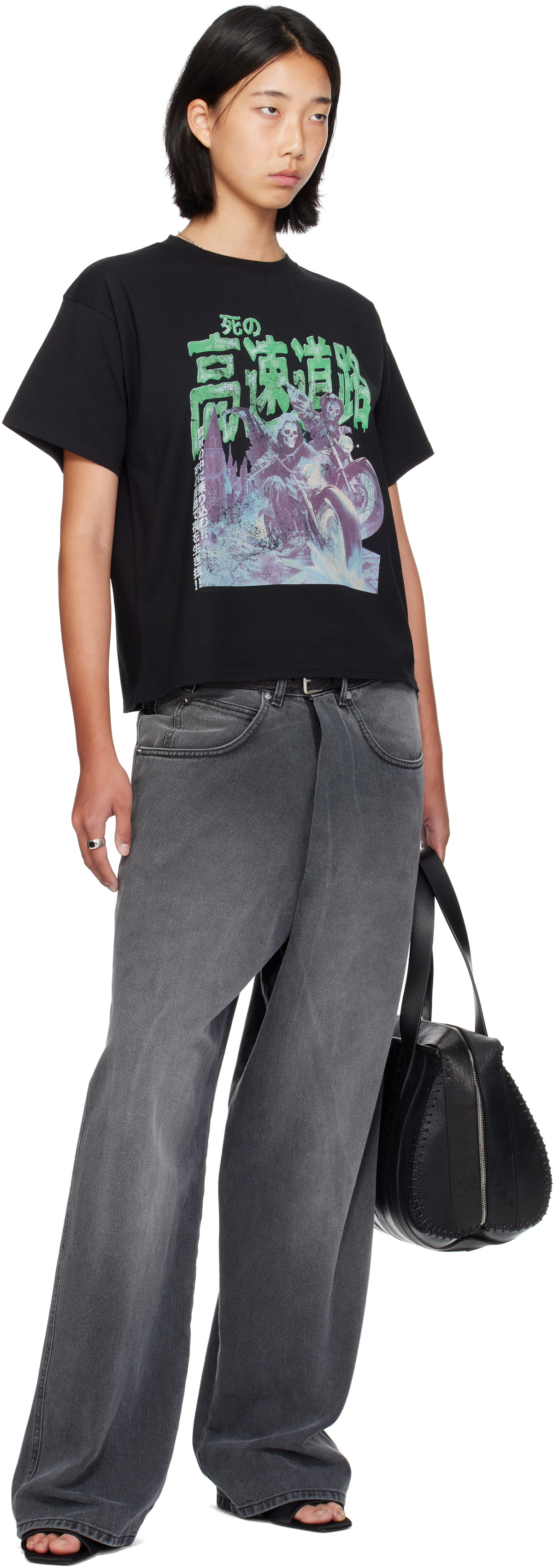 LU'U DAN Gray Kriss Kross Jeans