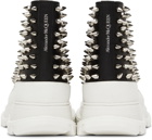 Alexander McQueen Black Leather Tread Slick Sneakers