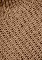 Skiim Justine Lace-up Leather and Cashmere Jumper Beige